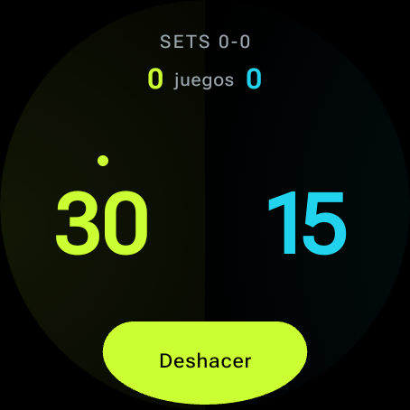 El marcador tal y como se ve en el reloj